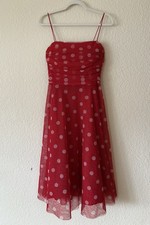 Vintage Red Polka Dot Tulle Dress Sz 10 Jessica Howard Rockabilly Valentine 90s