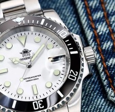 41MM Addiesdive Quartz Men's Diver Waterproof Luminous Stainless Steel Watch NEW