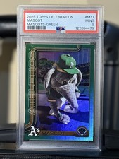2025 TOPPS CELEBRATION MASCOT MASCOTS-GREEN/99 Athletics Baseball Card Graded 9