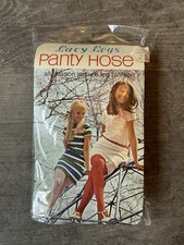 Vintage Lacy Panty Hose Dark Blue NOS 1960-70s Size 8-10 Unopened