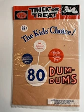 1960’s Dum-dums Pops Trick Or Treat HALLOWEEN Candy Bag 19oz
