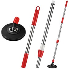Spin Mop Replacement Handle 360 Degree Pole Black