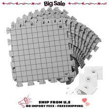 9 Pcs Knitting Blocking Mats 12x12" with 150 T-Pins Aligned Grid Crochet Set