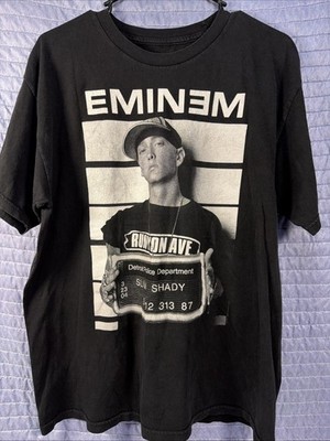 2013 Eminem Bravado Graphic Large T-Shirt Black Rap Hip Hop Tee Vtg Mugshot