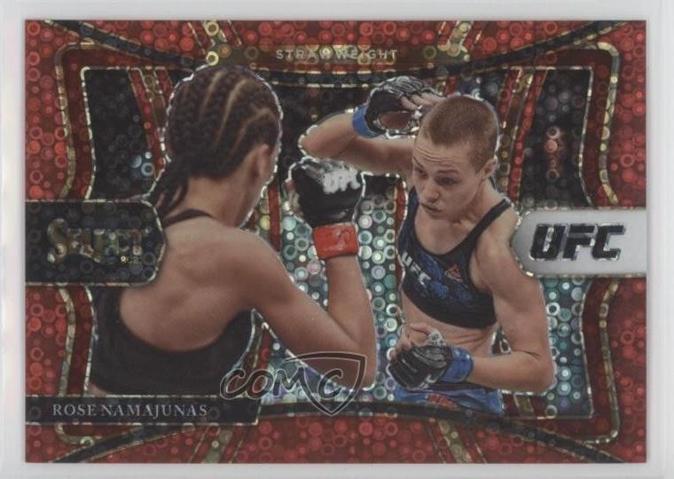 2021 Panini Select UFC Premier Level Red Disco Prizm 90/199 Rose Namajunas 01b5