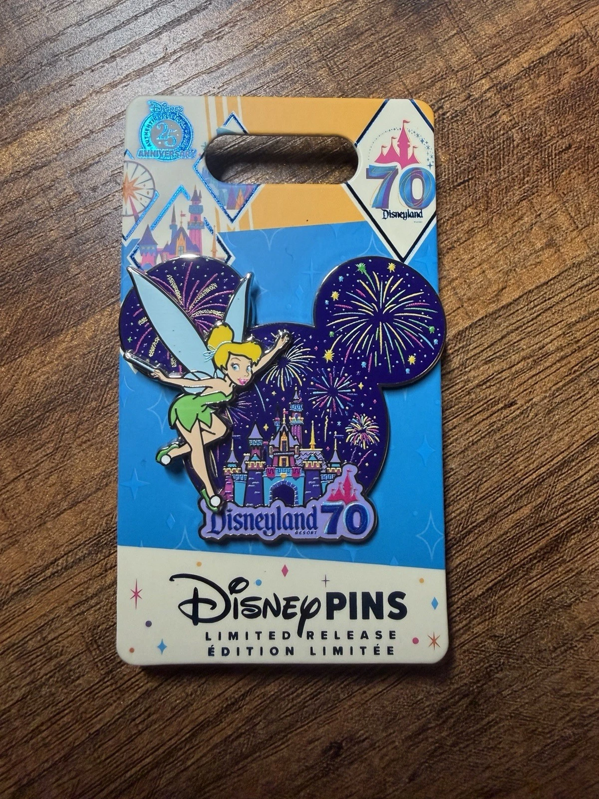 2026 Disneyland 70th Tinker Bell over Castle Fireworks Disney LR Pin