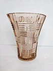 Vintage Anchor Hocking Prismatic Pink Depression Glass  Vase