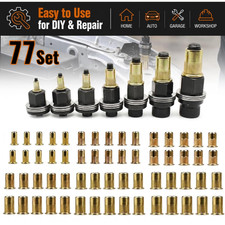 77PCS Carbon Steel Rivet Nut Tool Set, Rivet Nut Mandrel Set M3-M12