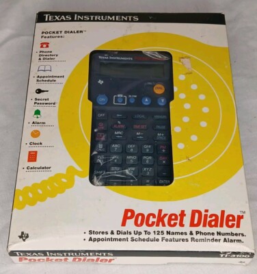 New in Box Texas Instruments Pocket Dialer 3100 Calculator In original packaging