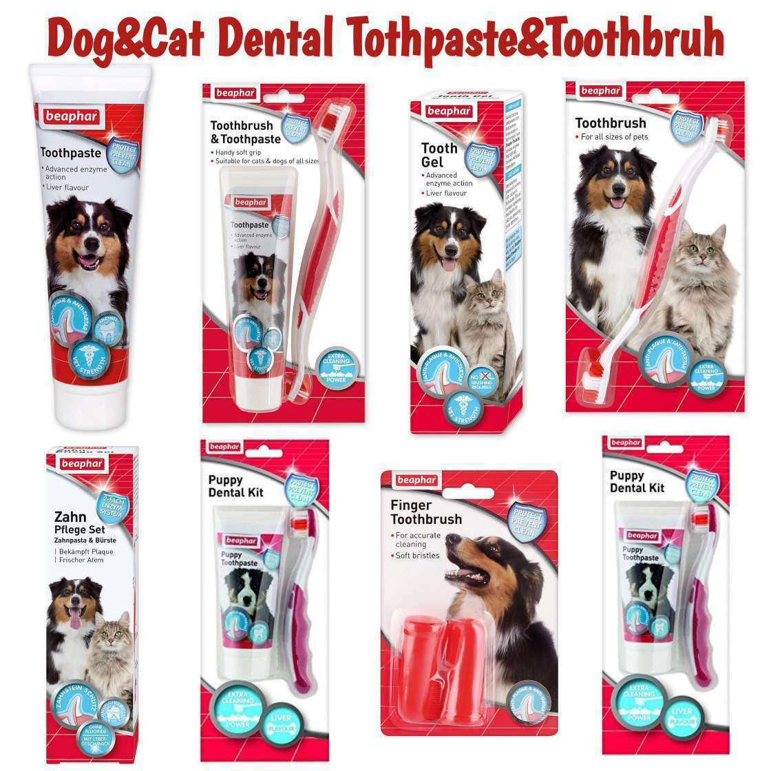 Toothbrush and Toothpaste Kit Beaphar 100g Dental Care Puppy Cat Dog eBay