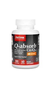 Jarrow Formula Q-absorb Co-Q10, 100 mg, 60 Softgels Exp 2/24