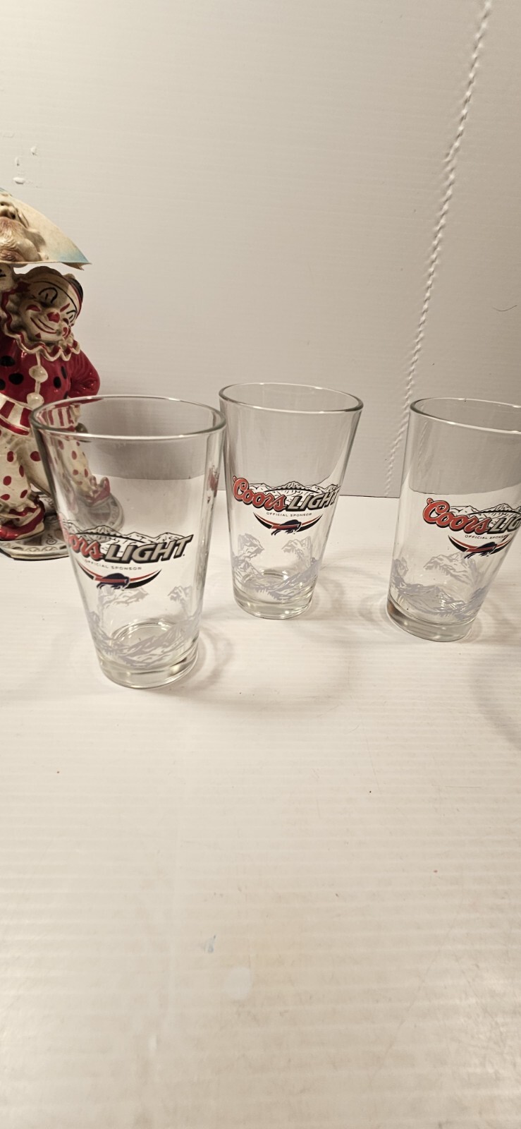 4 vintage Coors Light Buffalo Bills Color Changing Mountains Pint Glasses eBay