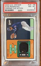 2003 UD Vintage Alex Rodriguez Capping The Action 034/110 PSA 8 Pop 2 No Higher