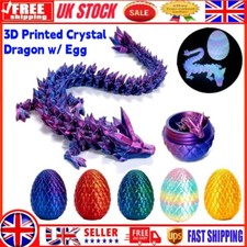 3D Printed Dragon in Egg Crystal Dragon Full Articulated Dragon Colourful Decor