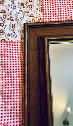 14x12 Wood & Gold Framed mirror vintage shabby chic style - Picture 6 of 15