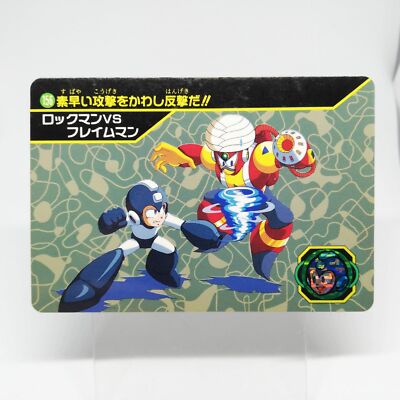 No.156 Mega Man vs Flame Man MegaMan 6 Karten CAPCOM Spiel JAPAN