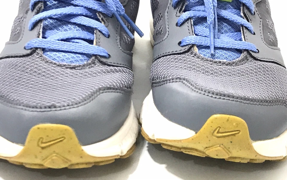 Nike Downshifter 6 Women Running Shoes Sz 8.5 Gray Blue Neon Classic ￼Swoosh - Image 4 of 4