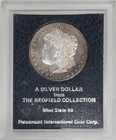 1880-S Morgan Silver Dollar $1 Coin in Redfield Hoard Holder - UNC W/Toning
