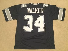 UNSIGNED CUSTOM Sewn Stitched Herschel Walker Blue Jersey - M, L, XL, 2XL