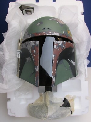 rare MR MASTER REPLICAS STAR WARS BOBA FETT HELMET SW-156LE prop