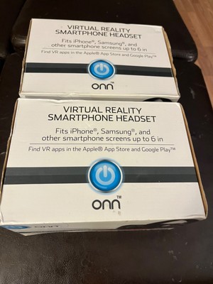  Onn Virtual Reality Headsets (Pair - 1 Red, 1 White) New in Box.