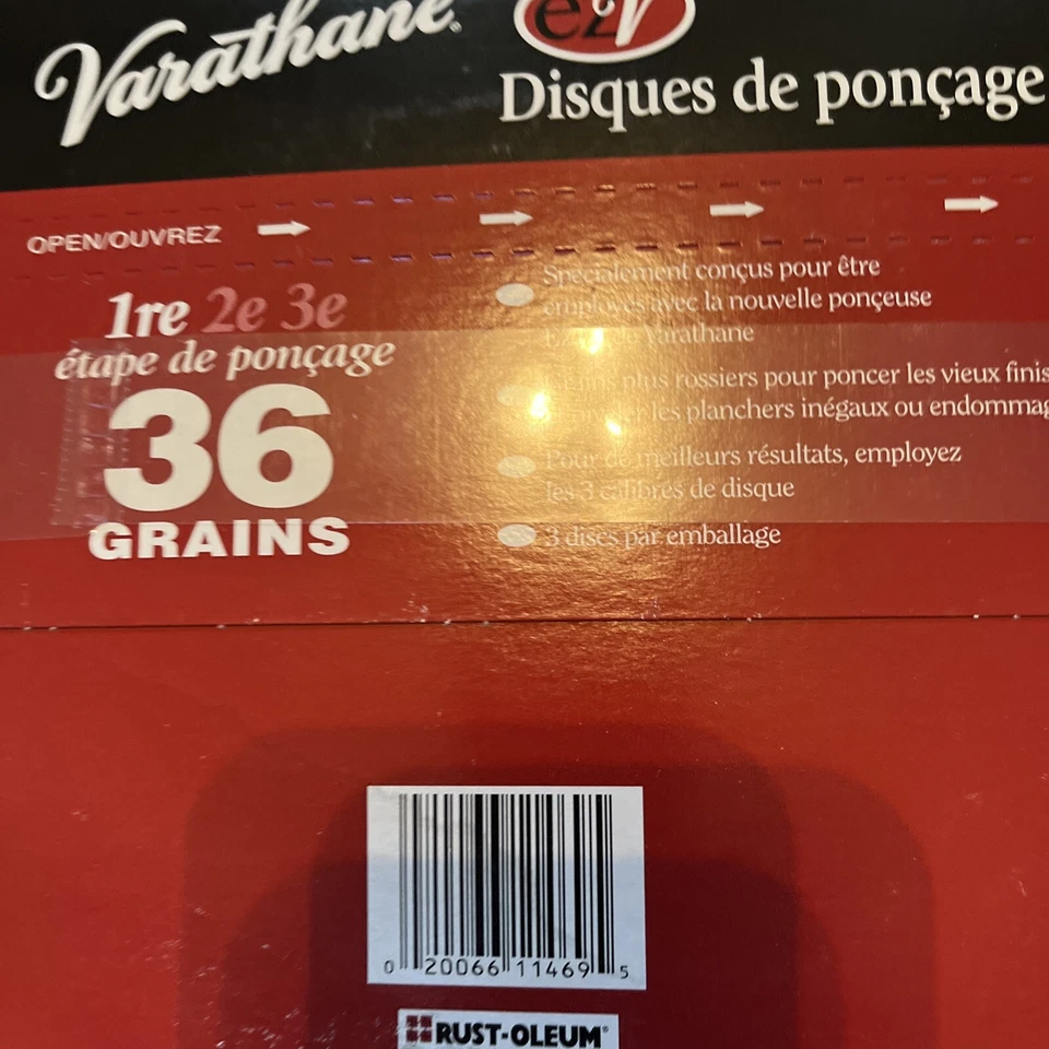 Rust-Oleum 203930 Varathane 36 Grit Sand Discs for EZV Floor Finish Sanders, ... - Image 2 of 2