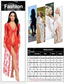 Lingerie for Women Sexy Long Lace Sleep Dress Sheer Gown See Through Kimono Robe