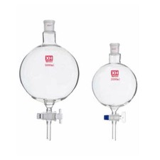 Borosilicate Glass Separating Funnel Spherical Lab Chemistry PTFE/Glass Stopcock