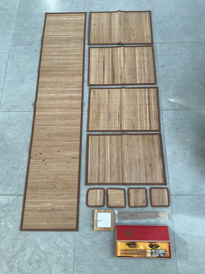 Asiatisches Tischset mit Stäbchen und Räucherstäbchen NEU Ritzenhoff & Berker