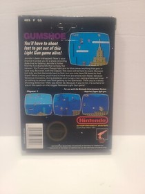 GUMSHOE (Nintendo, NES) Complete in Box CIB Hang Tab Intact 5 Screw Authentic
