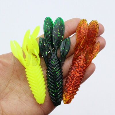 15 PCS 9 cm Lifelike Shrimp Soft Fishing Lure Swim Bait Plastic For Bass Pike