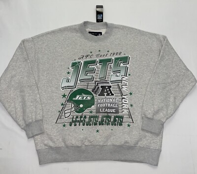 Abercrombie Fitch New York Jets Graphic Crew Sweatshirt Size Large )) 