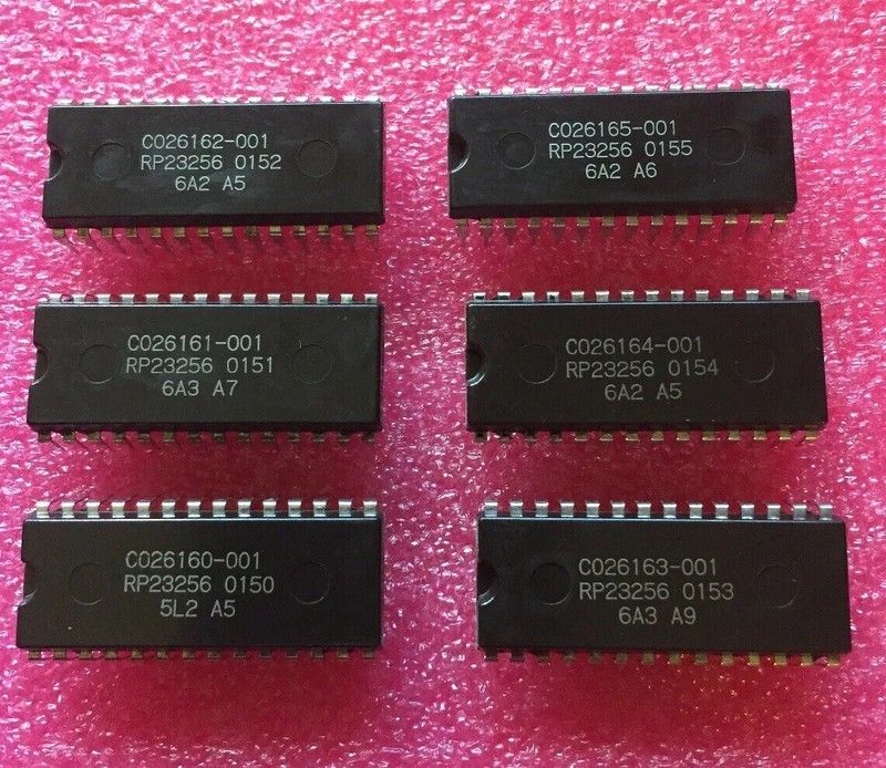 6 Vintage PCB Replacement ROM Computer Chip 28 Prong NOS