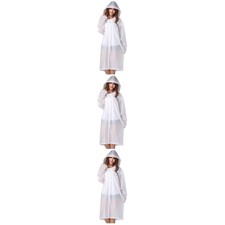 3pcs Polish Semitransparent Raincoat Women Men Portable Outdoor Travel Rainwear