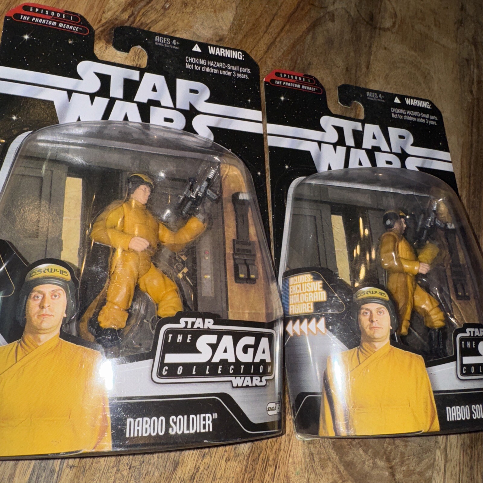 2X Star Wars Saga Collection NABOO SOLDIER Action Figure Lot #50 Hasbro 3 3/4”