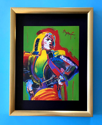 Peter Max | Mick Jagger  Vintage Print Signed | Collector Piece Framed