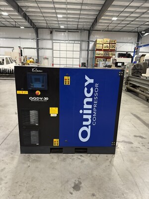 2022 QUINCY 30-HP MODEL QGDV30P ROTARY SCREW AIR COMPRESSOR
