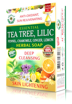 ORGANIC SOAP-Al Riyan TEA TREE, LILAC SOAP 100% Natural Vegan Brightens Skin