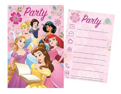 Pack 5 Cartes Cartons Invitations Disney Princesses Fete Anniversaire Enfant Ebay