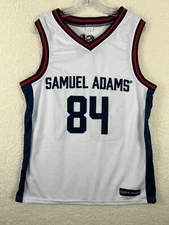 Samuel Adams Jersey Mens Medium Beer Basketball #84 Embroidered Stitching