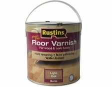 Light Oak Floor Varnish Rustins Quick Dry 2.5 Litre For Wood & Other Hard Floors