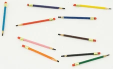  Miniature Dollhouse Pack of 10 Colored Pencils 1:12 Scale New