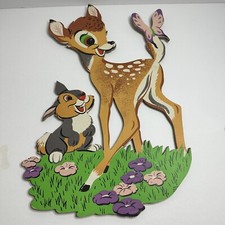 Vintage Walt Disney Bambi And Thumper Wall Decor Pressboard