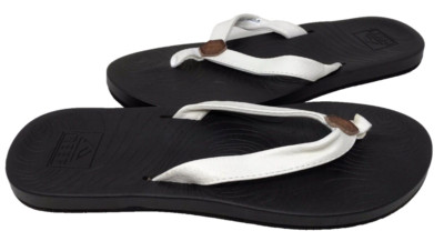Reef Women's Zen Love Slip On Comfort Flip Flop Sandals White/Black Size:7 102S