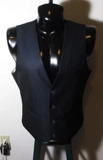 EMILIO CIRO Navy Blue Classy Button Vest Size L (42) NWOT