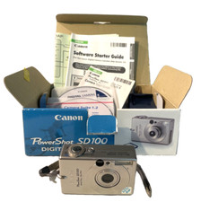 Canon PowerShot Camera SD100 3.2MP Digital ELPH PARTS ONLY Black Screen READ/SEE