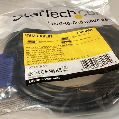 StarTech.com 1,8 m USB-KVM-Kabel für Rackmount-Konsolen