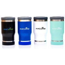 Landzie Macland 4 Pack Beer Can Cooler Insulated Slim Coozie, 12 oz