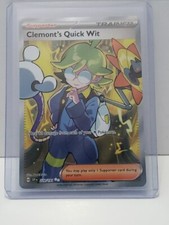 Clemont's Quick Wit 229/191 Full Art Rare Pokemon Surging Sparks Sv8 Nm