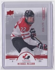 2016 UD TEAM CANADA JUNIORS EXCLUSIVES /175 MICHAEL McLEOD #64 NEW JERSEY DEVIL